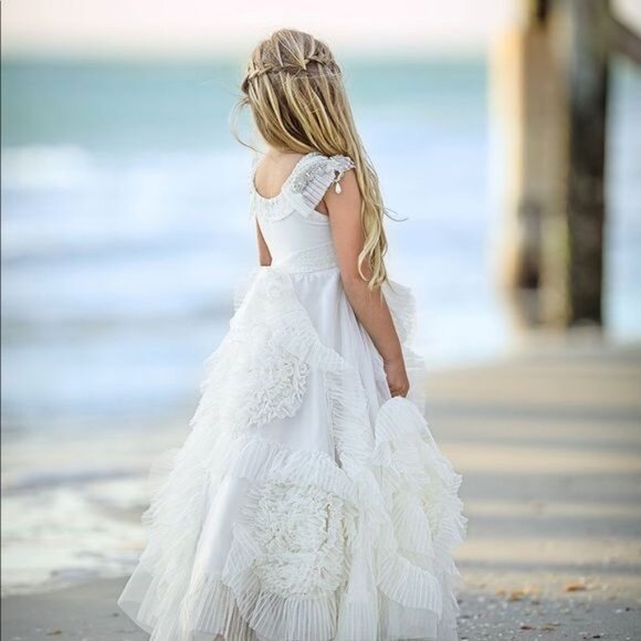 Dollcake "Best Wishes Eternity Frock" Elegant White Girls Dress Size 6 NWT - Picture 3 of 4